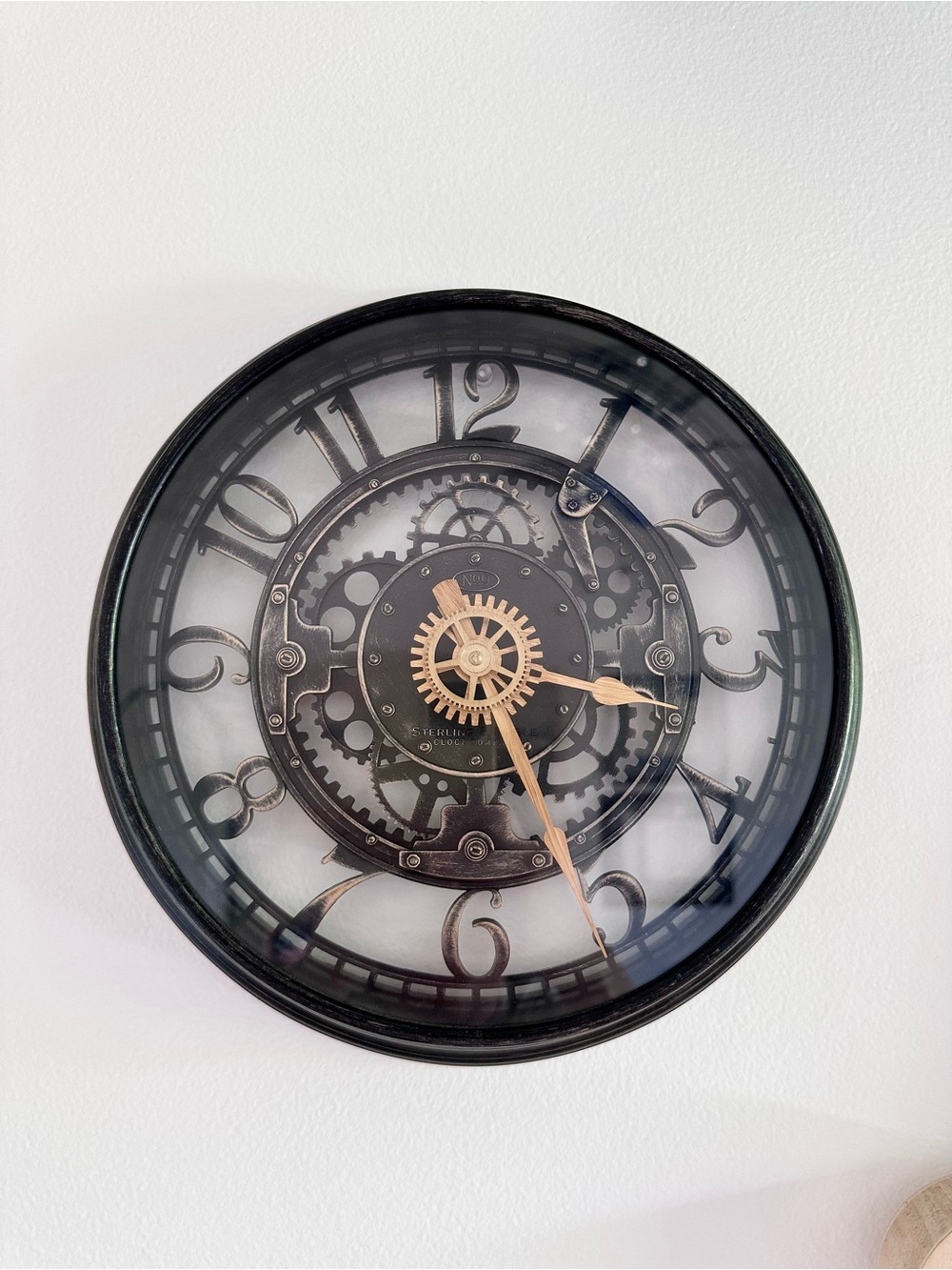 Industrial Gear Wall Clock without Battery